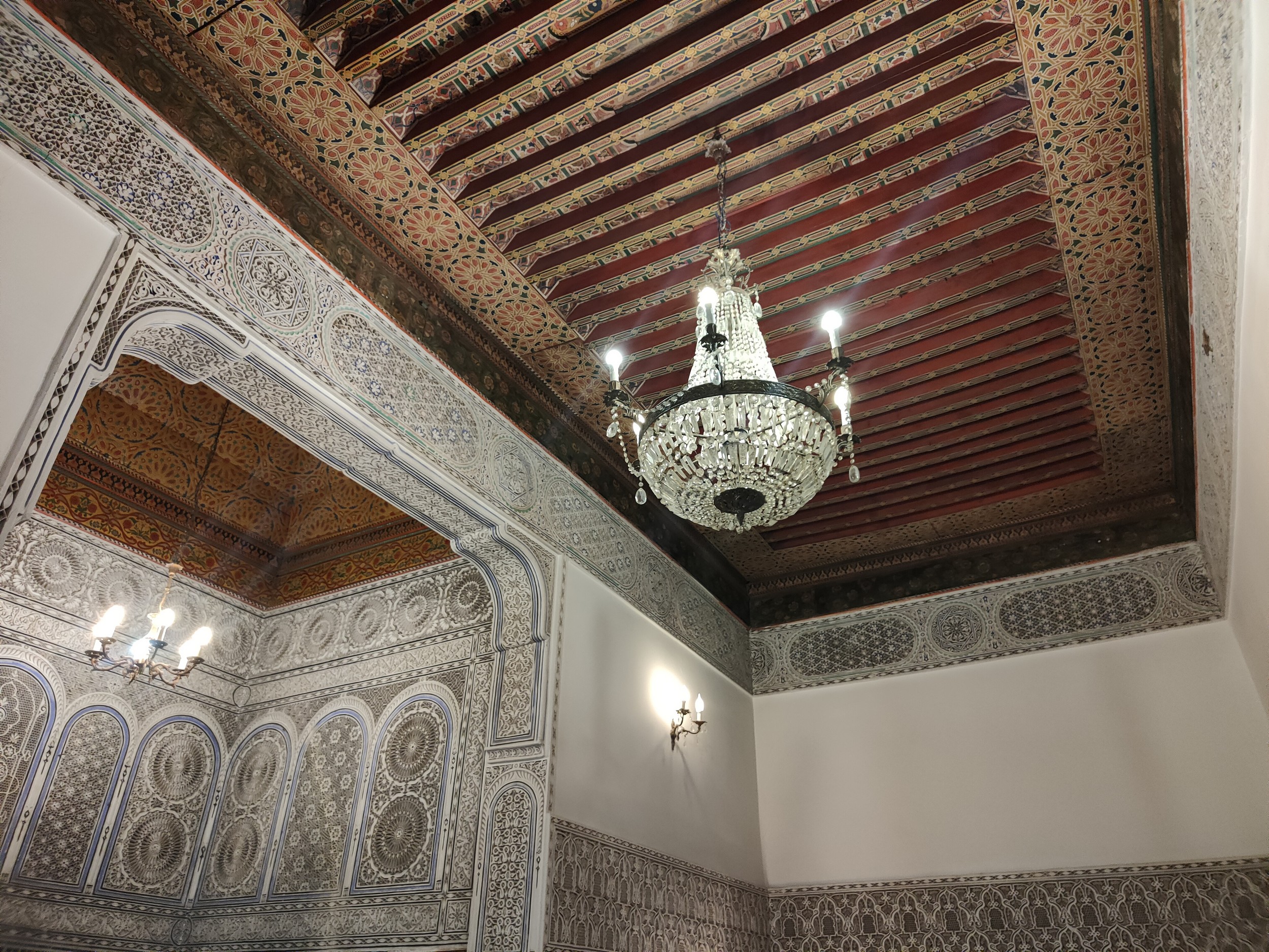 Ceiling and carved plaster